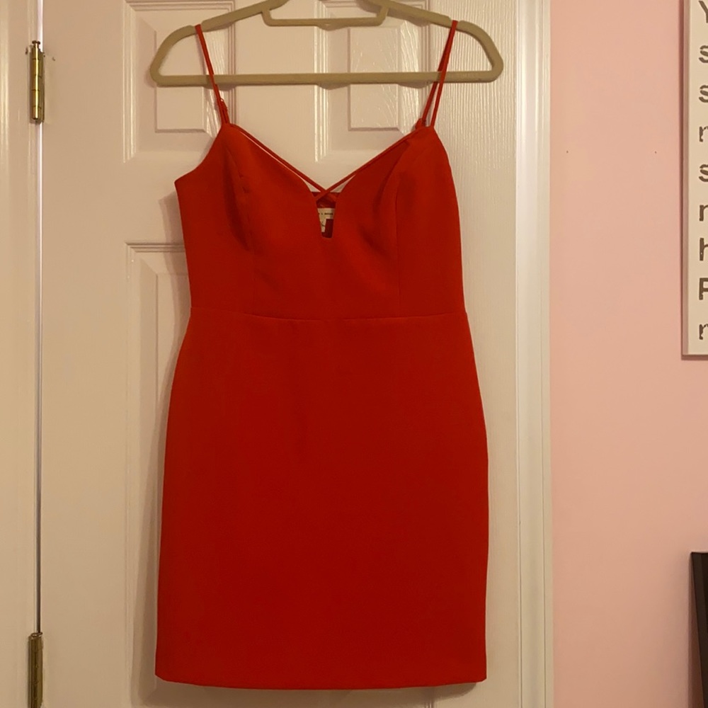 Red cocktail dress